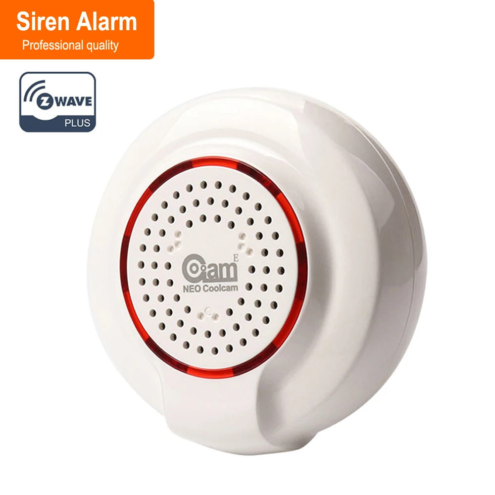 

ZWave Plus Wireless Siren Alarm Sensor Battery-Powered Z-WAVE Home Automation Alarm Device