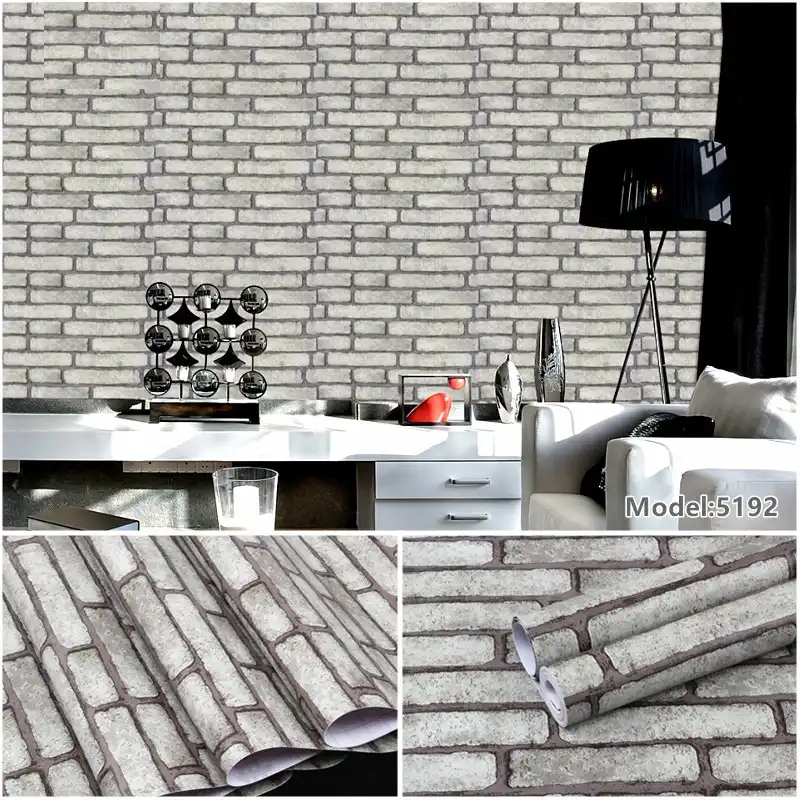 Papel Tapiz Con Patrón De Ladrillo 3D Sala De Estar Del Dormitorio