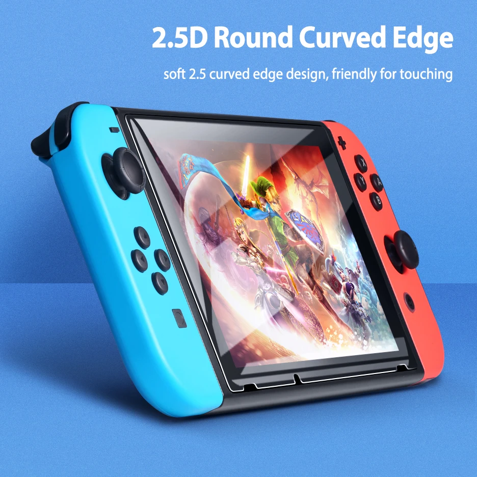 Прозрачная защитная пленка для ЖК экрана Nintendo Switch Premium из закаленного стекла