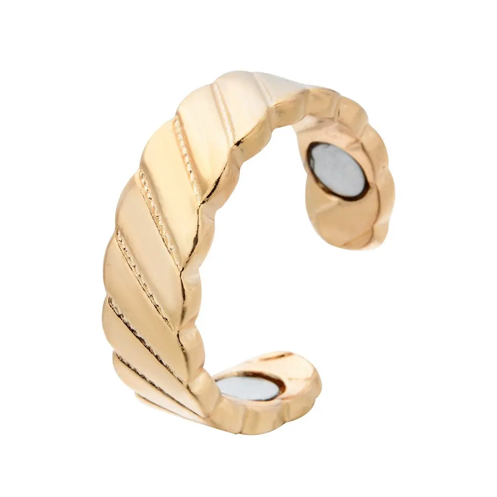 

Creative New Woven Pattern Ring Magnetic Health Anti-snoring Ring Magnet Open Ring Men's And Women's Universal Magnetic Ring