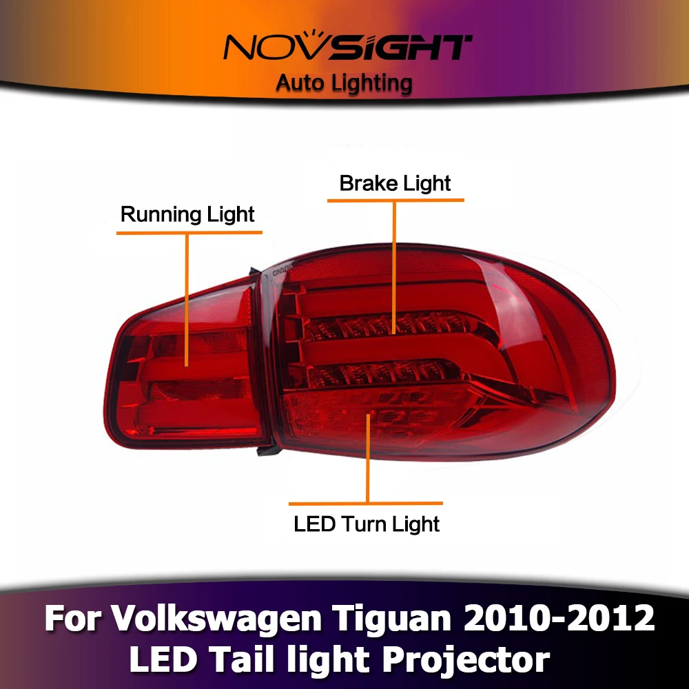 NOVSIGHT 1 пара проектор фары освещение для Volkswagen Tiguan 2010-2012 DRL диаметр изделия 4 дюймов поворотные сигнальные фары лампы