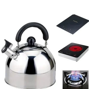 

1pc Teakettle Stainless Steel 6L Whistle Household Heating Water Kettle for Home