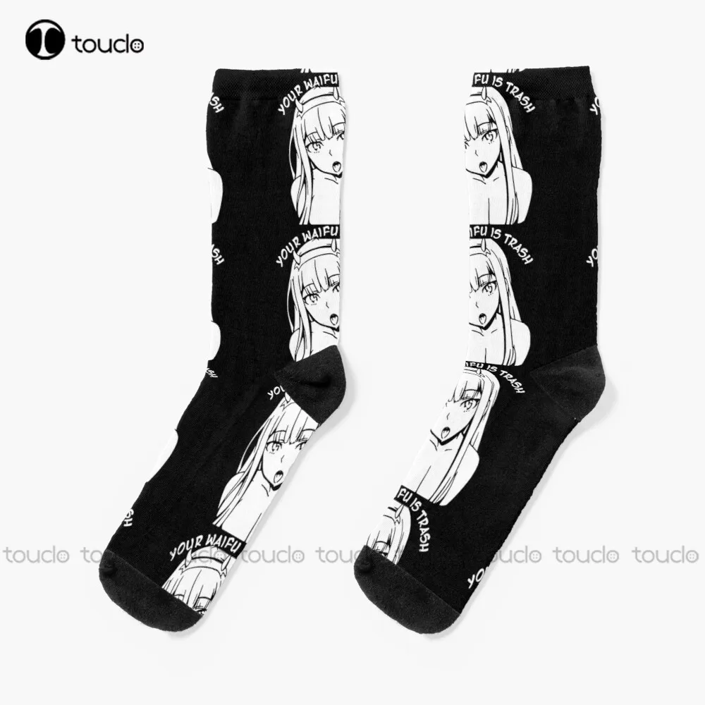 

Zero Two Darling in the Franxx Waifu Socks funny socks for women Personalized Custom Unisex Adult Teen youth Socks Fashion new