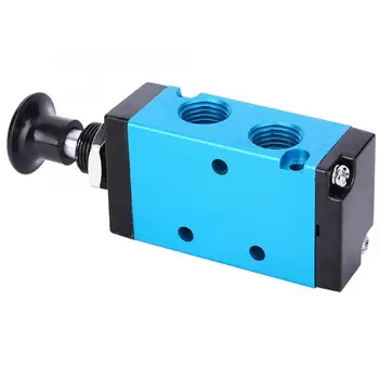 

2-Position 3-Way 4R210-08 1/4in Air Component Hand Control Push Valve Aluminum Alloy