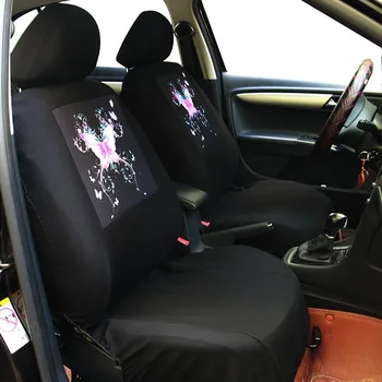 

KBKMCY Cartoon Pattern Car Seat Cover Universal Full Set Front Rear Car Seat Protector Auto Seat Covers Cute Interior Decoration