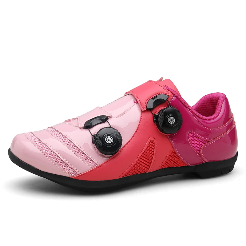 Обувь для велоспорта; удобная дышащая велосипедная обувь для мужчин и женщин; Мужская Спортивная обувь; цвет синий, черный; обувь для верховой езды - Цвет: Pink