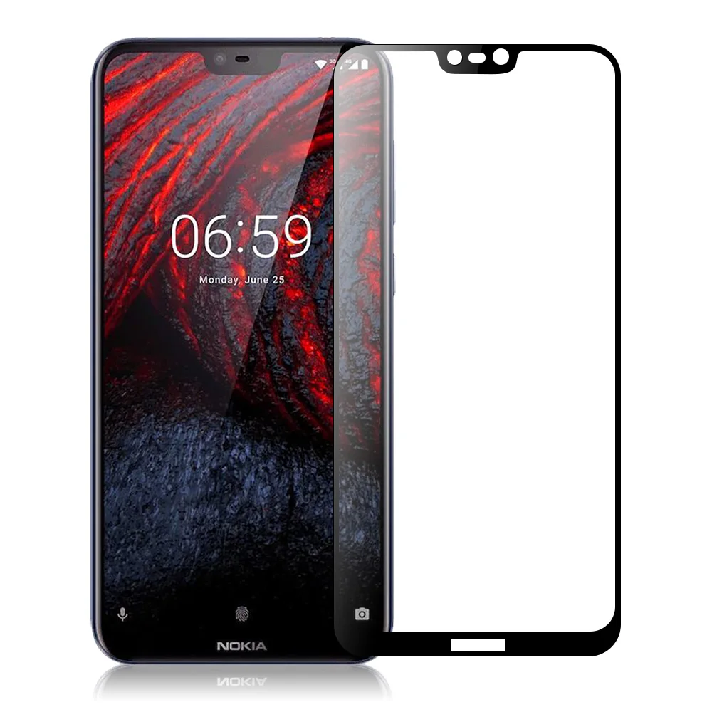 9D закаленное стекло для Nokia 6,1 Plus TA-1099 стекло для Nokia X6 5," полноэкранное защитное стекло 9H Взрывозащищенная пленка