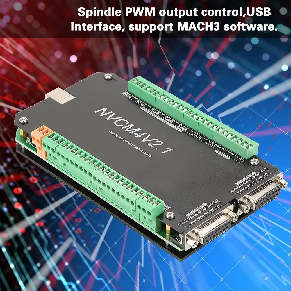 NVCM 4 оси ЧПУ контроллер MACH3 USB интерфейс плата карты для шагового двигателя высокое качество