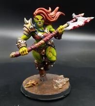 

56mm Resin Model Kits Orc Female Axe Fighter Warrior Figure Unpainted No Color RW-084