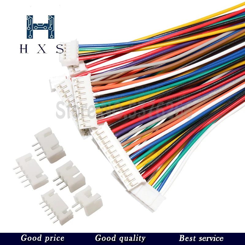 10Sets PH2.0 Micro Mini JST 2.0 PH Connector Male Female Plug Wires Cables Socket 10CM 20CM 26AWG 2/3/4/5/6/7/8/9/10/11/12 Pin 12v dc motor