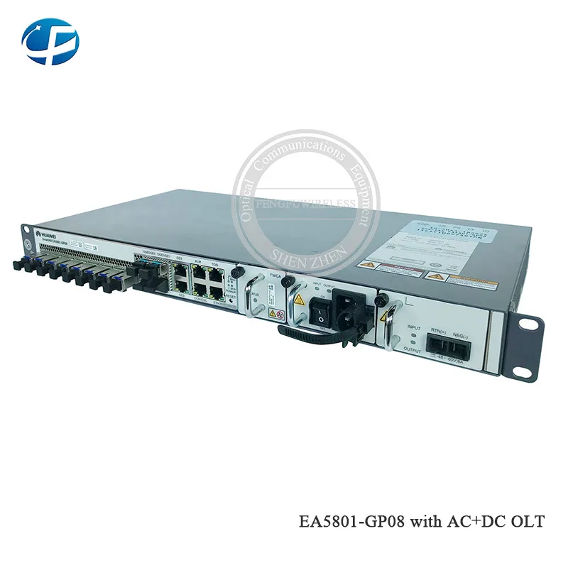 Лидер продаж компактная двойная мощность Hua wei OLT EA5801 GP08 10G GPON XG PON FTTH 1U в форме