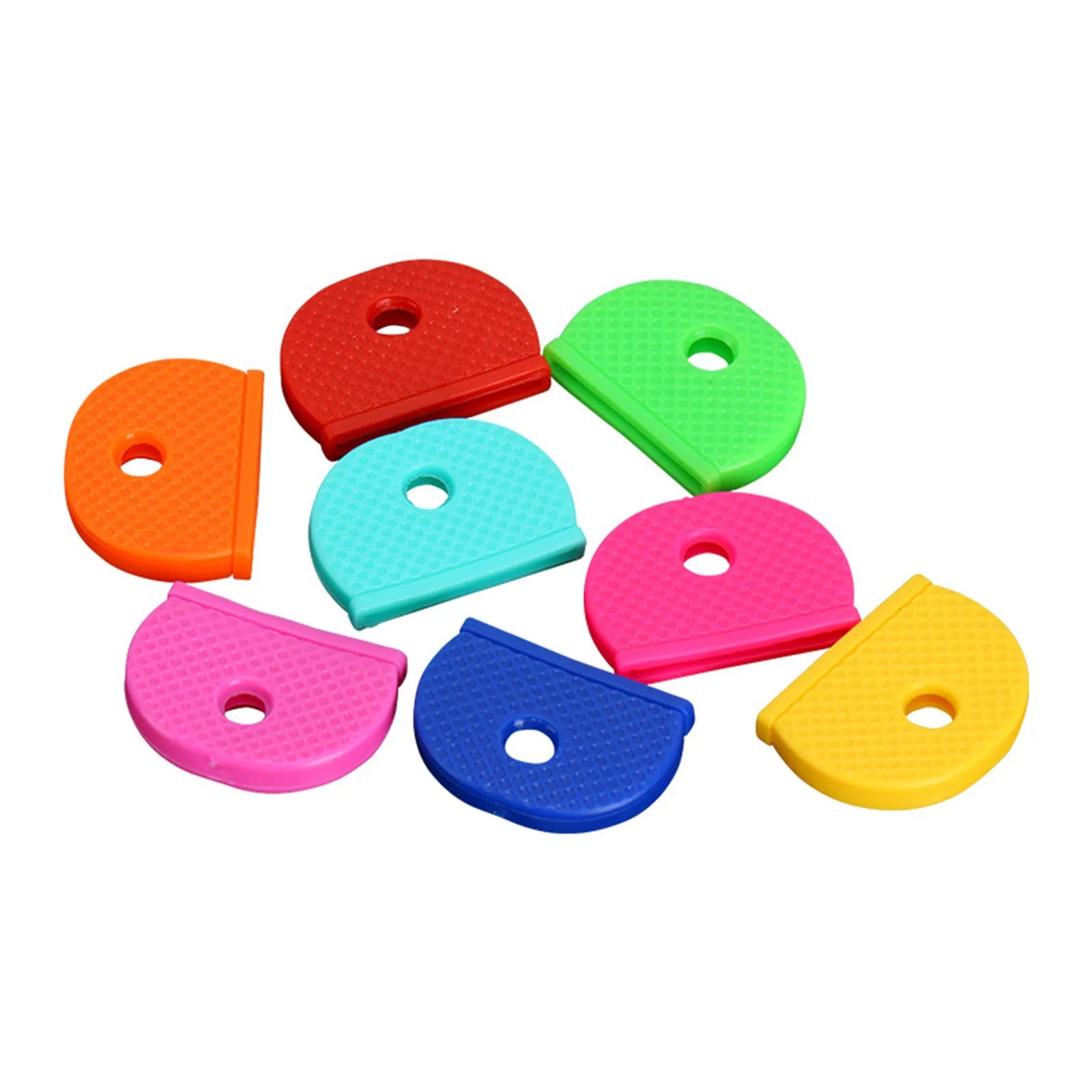 32Pcs Key Cover Colorful Key Top Cap Cover Topper Keyring ID Marker Tags Top Head Tags Caps Covers Keyring Accessories