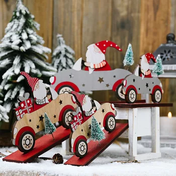

Wooden Christmas Decor Santa Claus Car Tree Ornaments Christmas Pendant Christmas Tree Decor Happy New Year 2021 Natal Navedad
