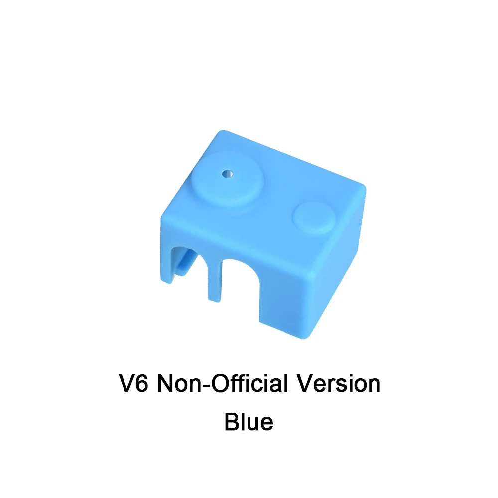Blue- Non-Official BIGTREETECH V6 силиконовый носок для 3d принтера алюминиевый нагревательный блок рукав силиконовый чехол Крышка Hotend J-head 1,75/3,0 мм Экструдер - Цвет: Blue- Non-Official