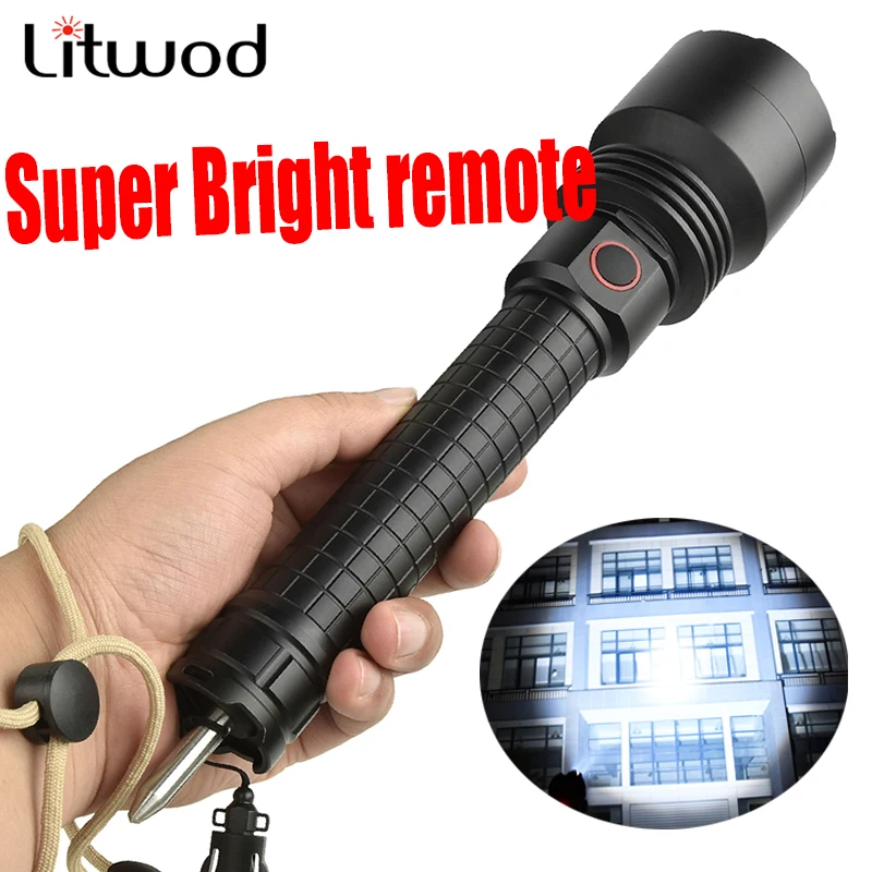 Z201512 Litwod мощный Тактический Защитный светодиодный фонарик светильник CREE XHP70 с