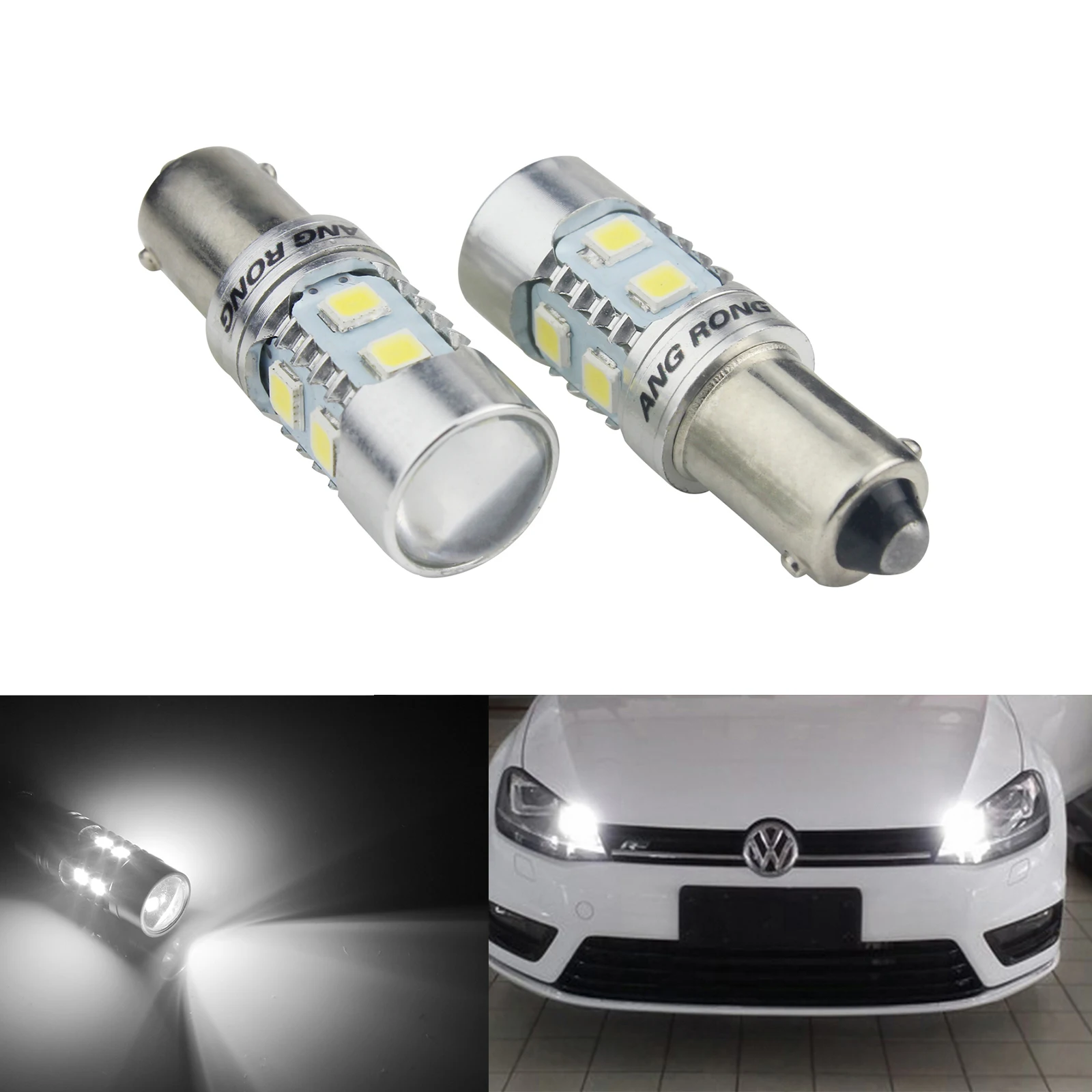 ANGRONG 2x10 SMD светодиодные чипы BA9S 233 T4W лампа для салона автомобиля босветильник свет