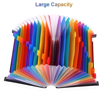 

Hot 13/24 Pockets Expanding File Folder Works Accordion Office A4 Document Organizer D6