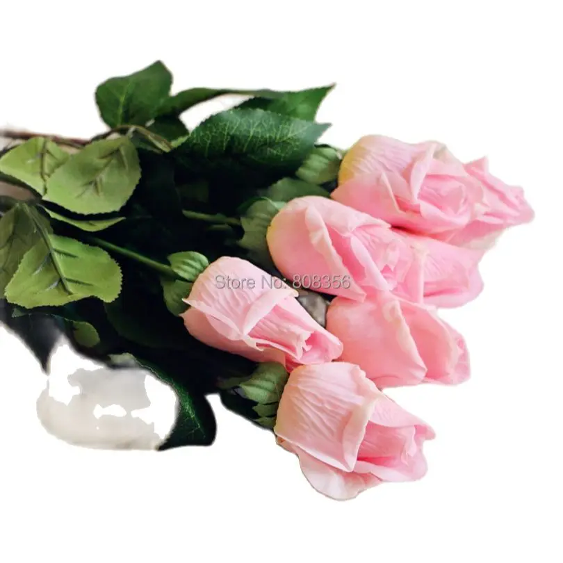 One Real Touch Rose Bud Branch Artificial Rosa Fluer Stem Per Bouquet Da Sposa/Centrotavola Decotation San Valentino