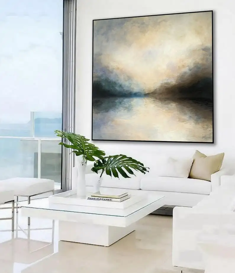 

Large Abstract Painting Original Sky Painting Ocean Canvas Art Painting Large Wall Art Painting Sea Landscape Painting Artwork