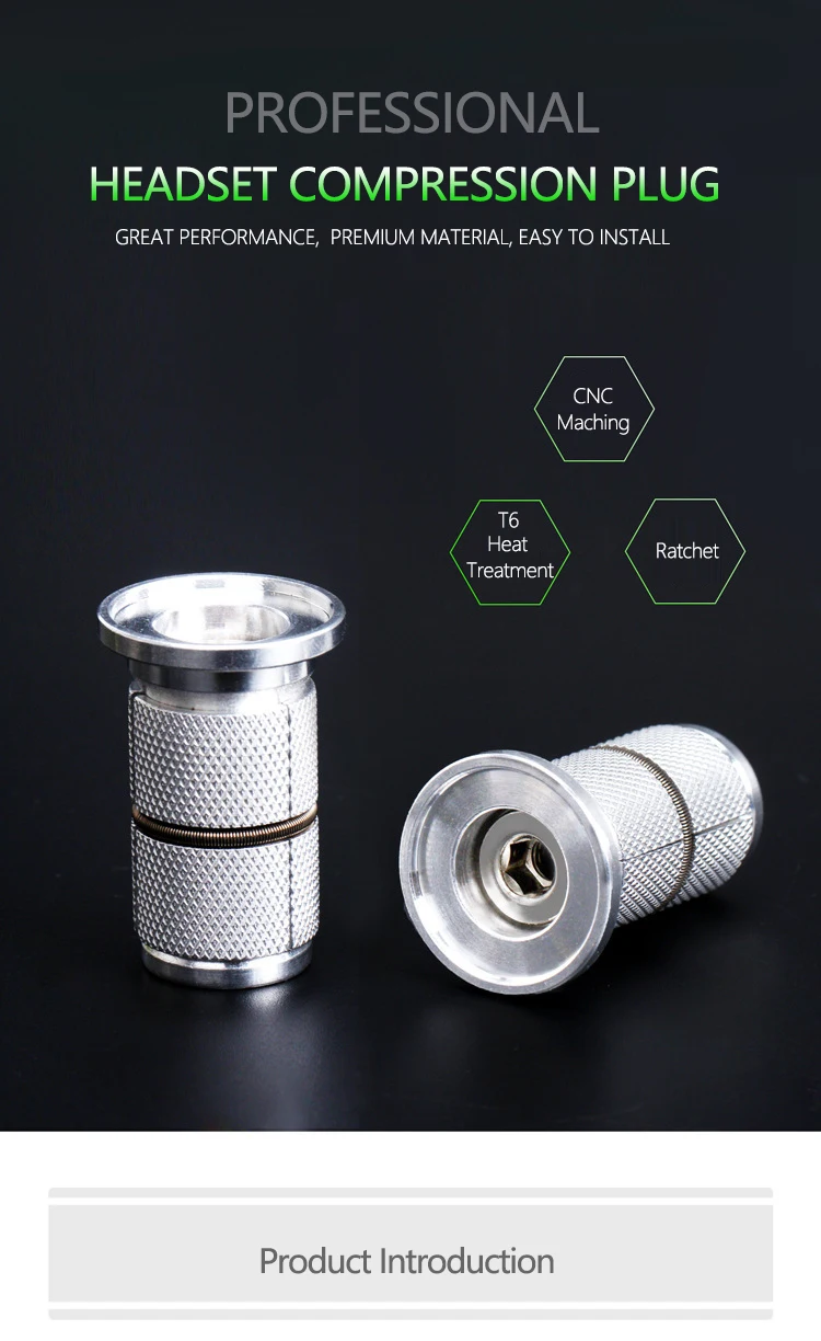 Description Picture 2 of itemRISK Bike Bicycle Fork Steerer 1-1/8" (28.6mm) Headset Stem Top Cap Carbon Compression Plug Star Nut Adjuster Expansion Bolt