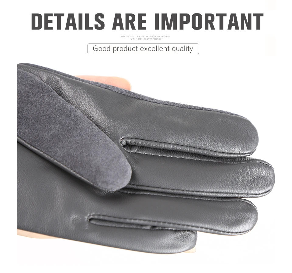 Colored Suede women's leather gloves,warm winter gloves,High-end leather gloves women,winter sheepskin women's gloves-2007