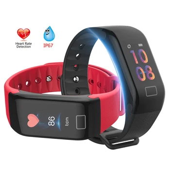 

Smart Bracelet Pressure Measurement Heart Rate Fitness Bracelet IP67 Waterproof Sport Smart Wristband Activity Tracker Pedometer