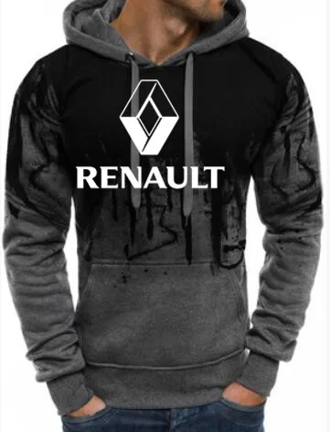 Новая модная мужская толстовка с капюшоном, флисовые толстовки Renault, тонкие куртки, толстовка, кардиган с логотипом Renault, Мужская одежда, пальто