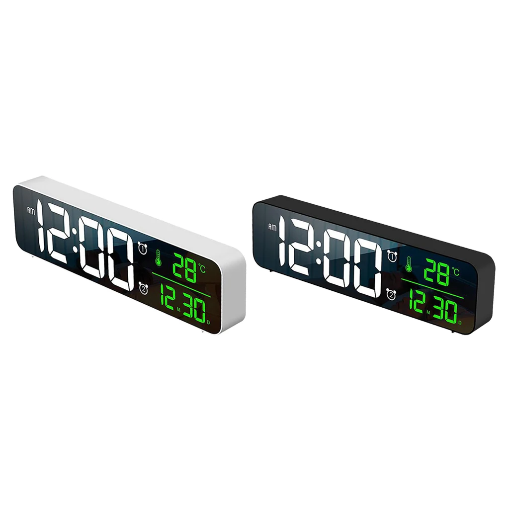 Large Screen Alarm Clock Temperature & Date Calendar AM/PM Bedside Clock 5 Levels Brightness Bedroom Decors Gift for Friends Large Screen Alarm Clock Temperature & Date Calendar AM/PM Bedside Clock 5 Levels Brightness Bedroom Decors Gift for Friends