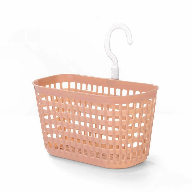 pink Urijk, пластиковые подвесные корзины для хранения, кухонные, для ванной, настольные, приправа, многофункциональная, для душа, для кухни, сумка для хранения, Органайзер - Цвет: pink