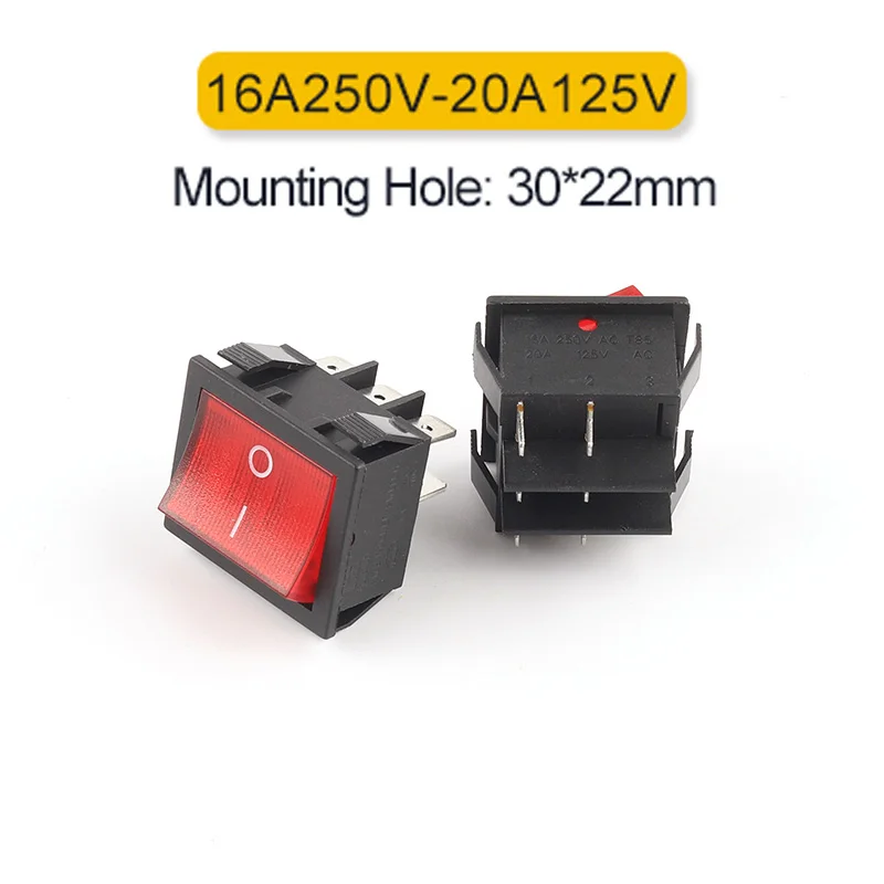 

Rocker Switch Power Switch 2 Position 6 Pin 16A 250VAC/20A 125VAC 36.5X31mm Snap in ON/OFF Electric Car Truck Rocker Switch