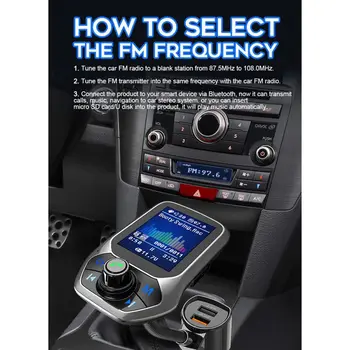 

Hot Car Double USB Charger QC3.0 Bluetooth 5.0 FM Transmitter Car Modulator Voiture MP3 Radio Player Receiver Lossless Music
