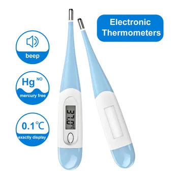 

Electronic Digital Thermometer Soft Head Armpit Mouth Temperature Measurement LCD Temperature Tester for Children Adults Durable