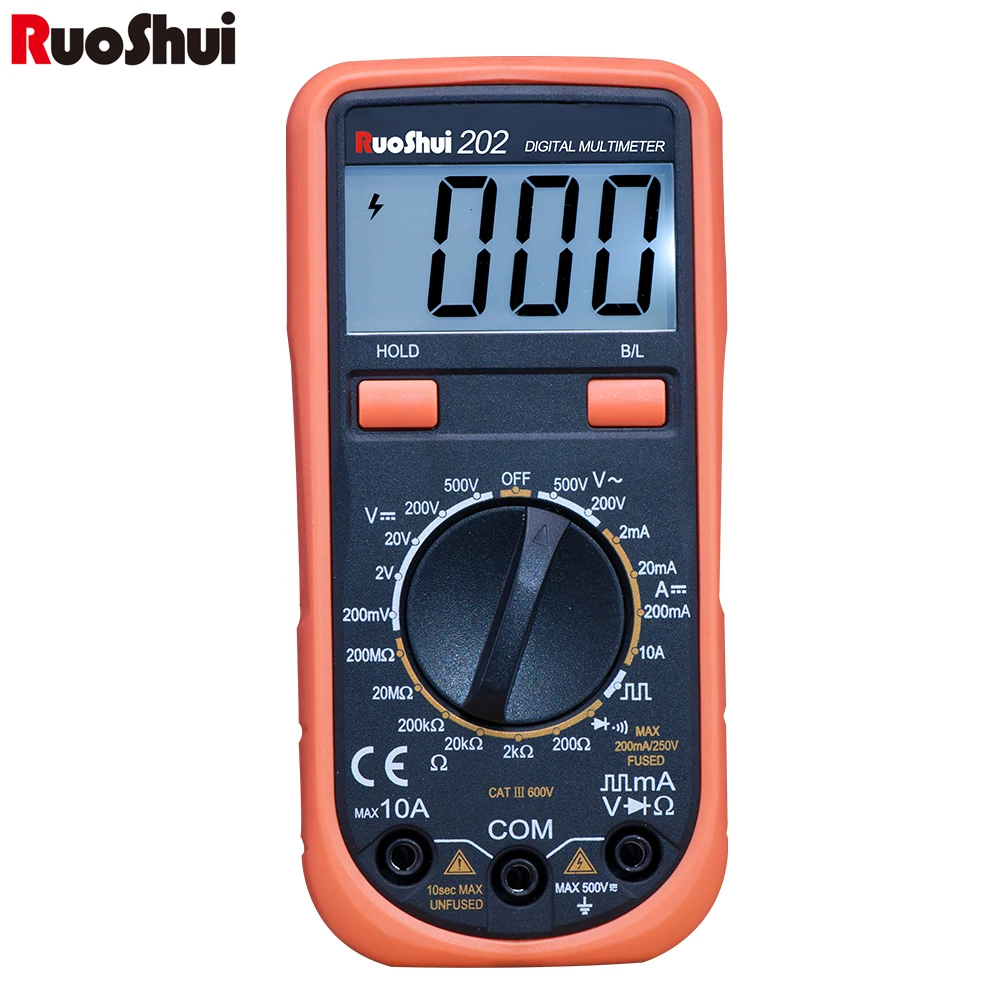 

RuoShui mini family Digital Multimeter 2000 counts Ranging AC/DC voltage DC Current and Resistance Square Wave output Multimetro