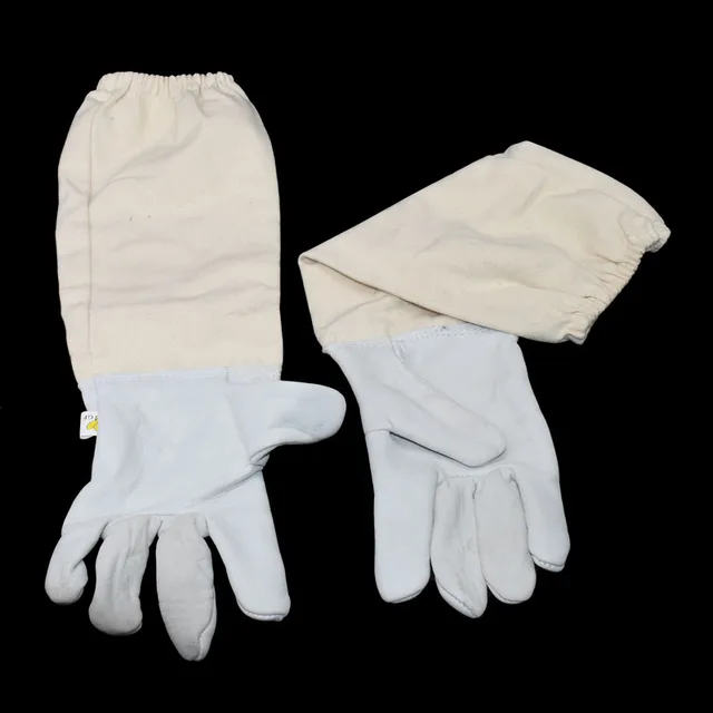 1Set Méhészeti Kesztyűbőr + Lélegző Anyag Méheszközök Univerzális Modell Vászon Kesztyű Eszközök