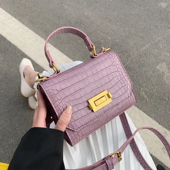 

Stone Pattern Pu Leather Crossbody Bags For Women 2020 Lady Mini Totes Female Travel Shoulder Handbags Luxury Cross Body Bag