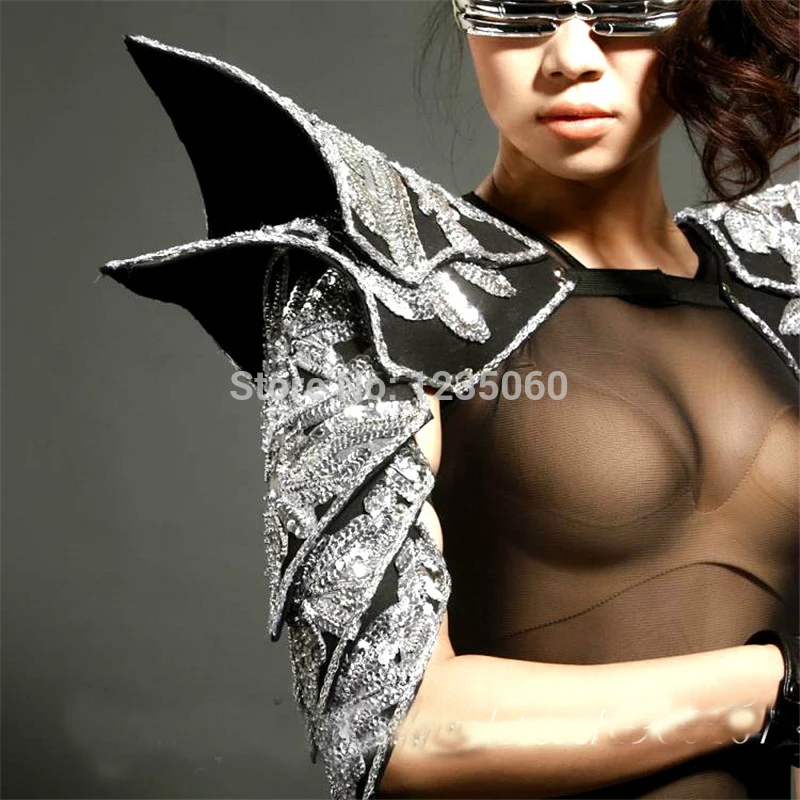 Сексуальный костюм для певицы ds habergeons armor представление ползунковое платье цельный dj костюм шоу