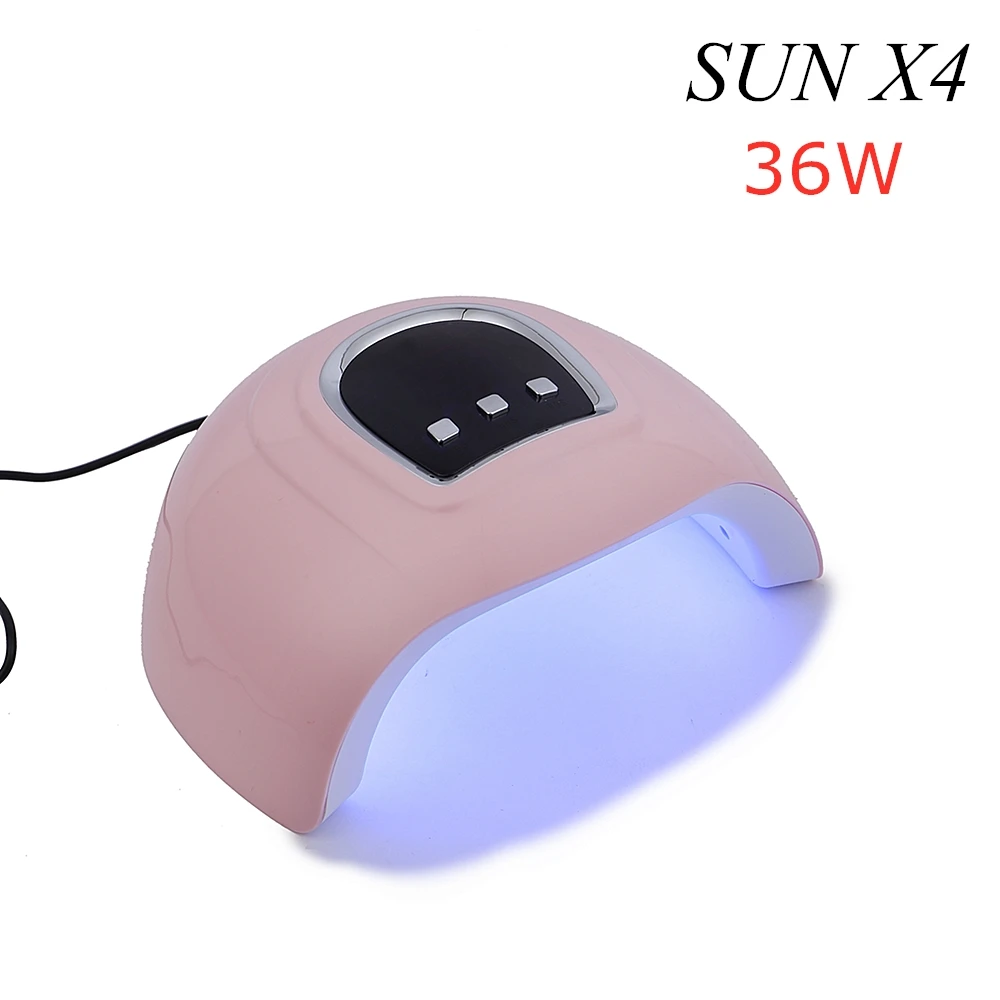 SUN X4 Светодиодный УФ лампа для ногтей розовый аппарат клея машина начинающих