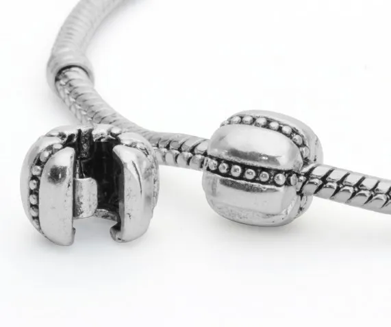10pcs/lot Stopped bead Positioning button crystal charms Fixed buckle safety chain fit original bracelet 3mm snake jewelry | Украшения и