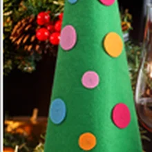 Новая в форме рождественской ёлки Xmas проп аксессуары для крышки бутылки вина для рождественской вечеринки украшения для ужина ремесло подарочный набор, Лидер продаж