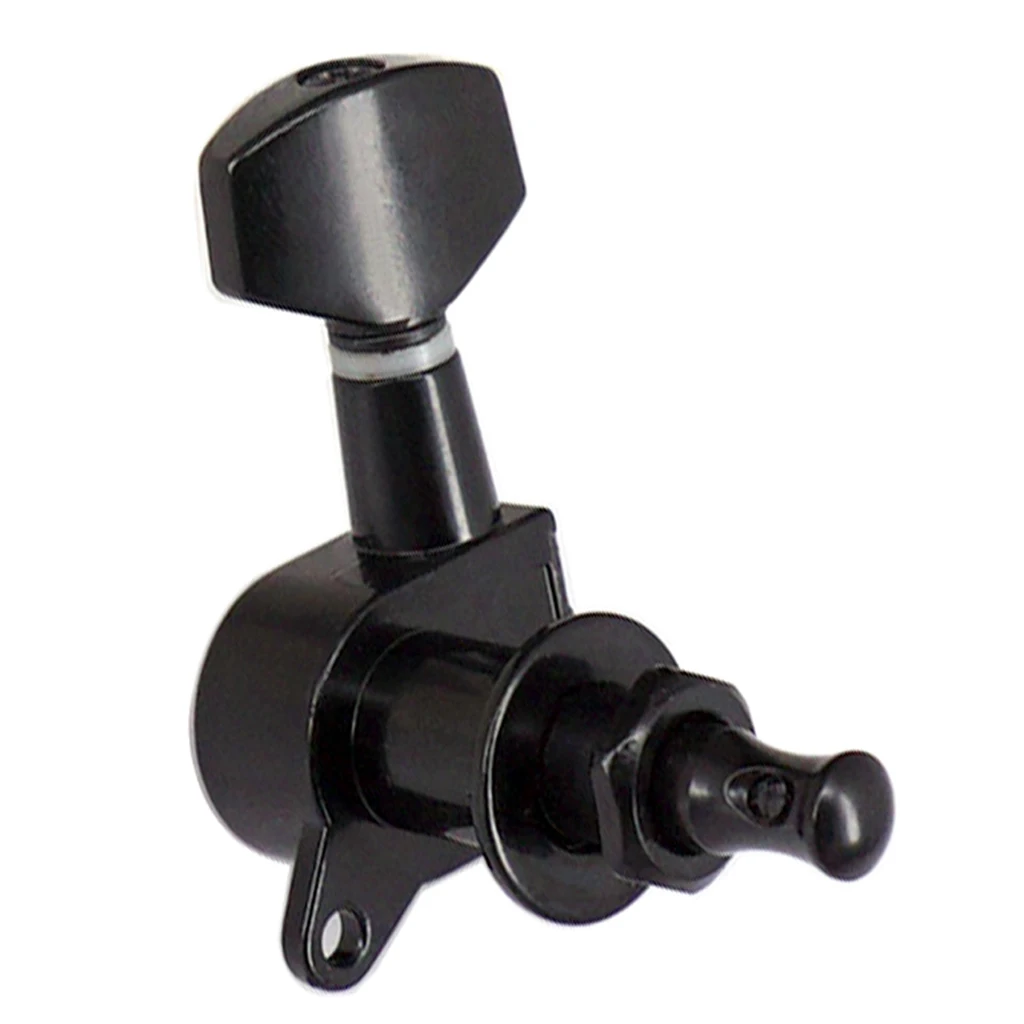 6R 6 Pcs Guitar String Tuning Pegs Tuner Machine Heads Knobs Tuning Keys for Acoustic or Electric Guitar, Black