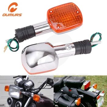 

OUMURS New Motorcycle Turn Signal LED Light Chrome 8mm For Honda Rebel CA250 CMX400 Shadow VT400 1100 Steed VLX600 Magna VF750
