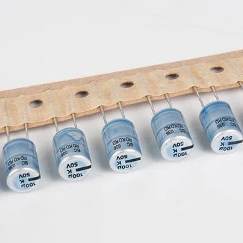 

10pcs/20pcs 100uF 50v VISHAY BC036 new original box water blue silver aluminum shell audio electrolytic capacitor