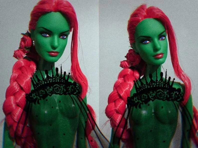 

Rare Limited Collection Doll Heads Green Face BABI Doll Head Girl DIY Dressing Hair Toys Favorite Quality Princess Doll Head Toy