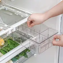 1/4/8 Grid Fridge Food Fresh Keep Storage Box Multi-Purpose Space Saver Refrigerator Food Container Egg Storage Drawer Organizer