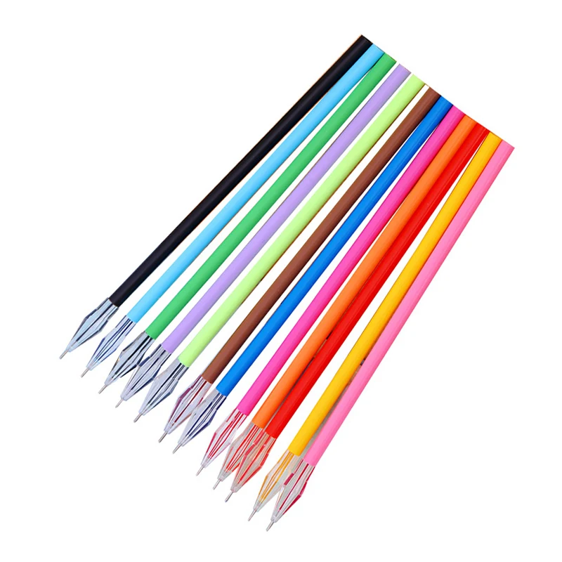 12PCS Creative Candy Color Diamond Head Gel Pen Refills For Student Stationery