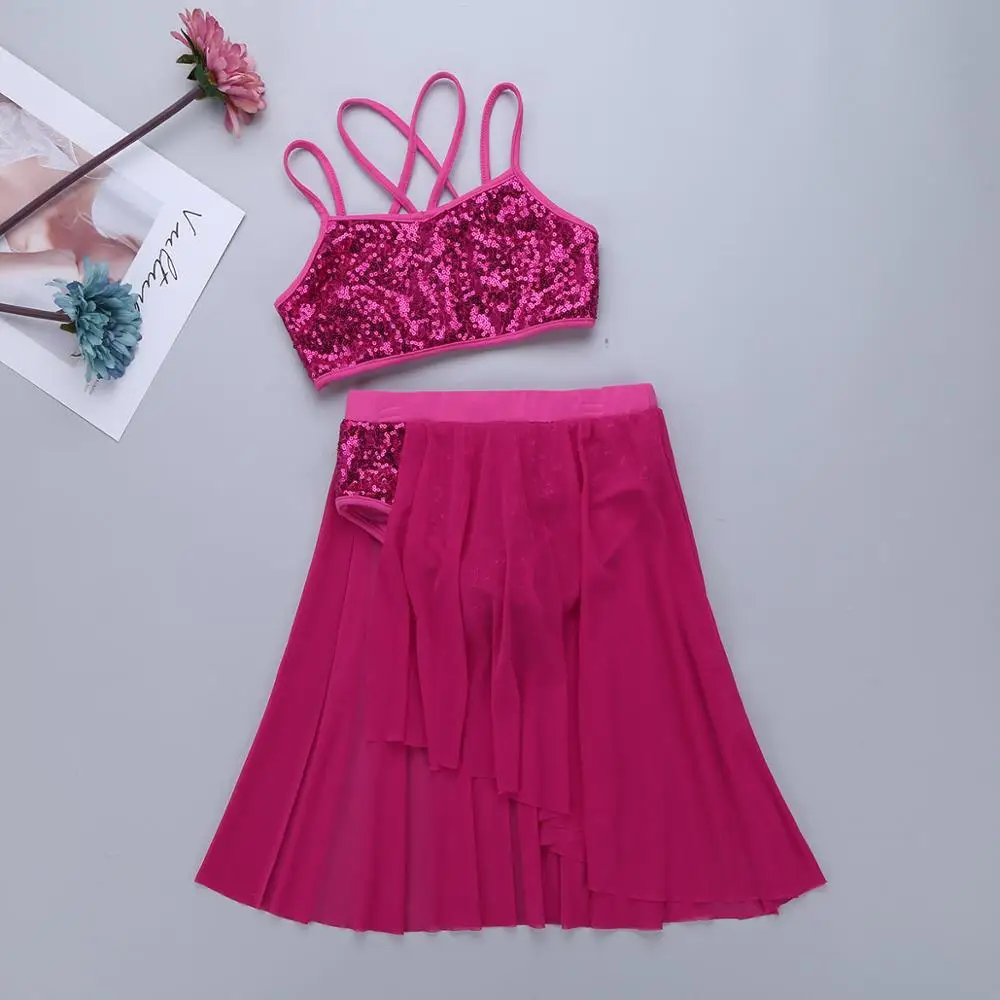 Детский комплект из 2 предметов лирическое танцевальное платье для подростков