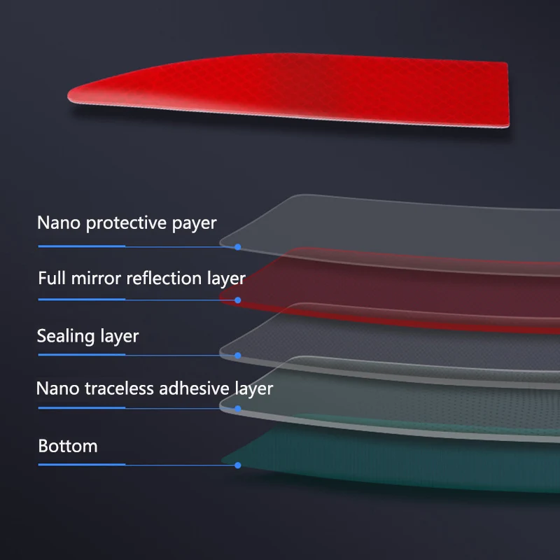 Автомобильный багажник Светоотражающая полоса наклейка s наклейки нано Предупреждение безопасности декоративный элемент для бампера отражатель стикер Авто внешние аксессуары