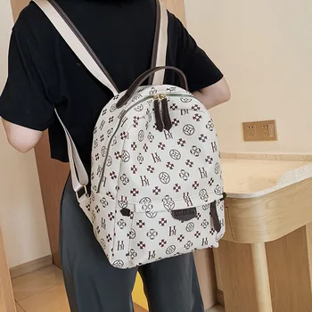 

FIRMRANCH Women's 2020 Autumn New Printed Student Soft PU Leather School Bag Leisure Travel Backpack