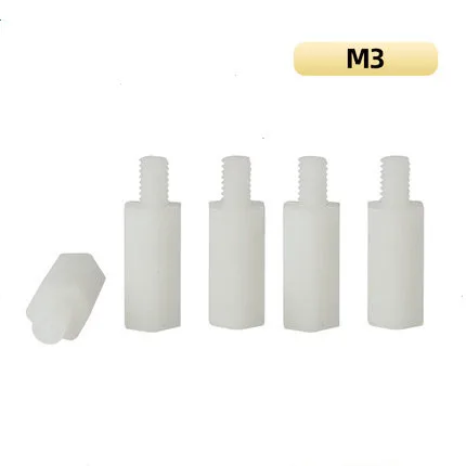 

M3 single-head nylon column white plastic support column plastic insulated hexagonal single pass isolation column