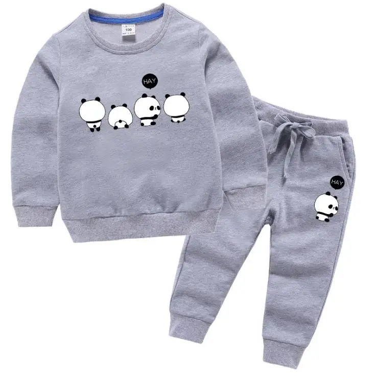style 4 Коллекция года, осенняя одежда для мальчиков и девочек, комплект со свитером, Детская футболка с длинными рукавами и рисунком+ спортивные штаны, комплект из двух предметов - Цвет: style 4